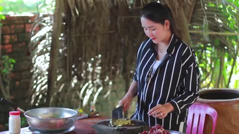 Beef Deep Stir Fry Cooking - Beef Recipe - Cooking With Sros