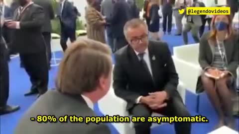 Brazil's President Jair Bolsonaro confronts WHO Director Tedros Adhanom.