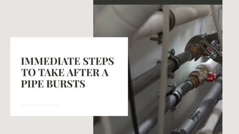 HOW TO FIX A BURST WATER PIPE