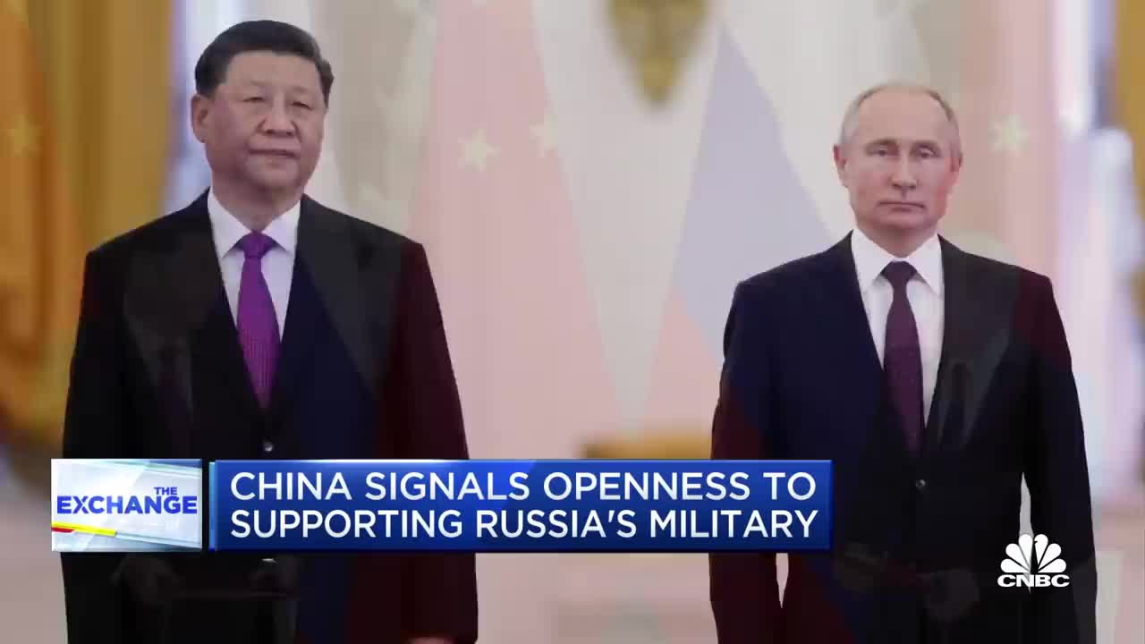 China signals openness to supporting Russia's military