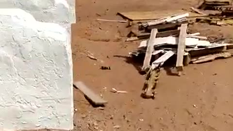 Walk through sand bag house