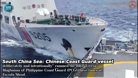 Chinese ship collided with a Philippine ship off the coast of China