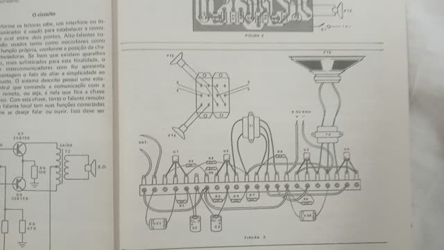 Esquema elétrico intercomunicador