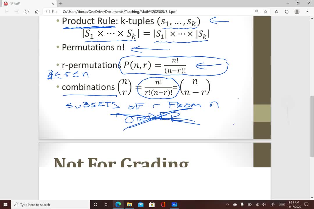 MATH 2305 Lecture 5.1