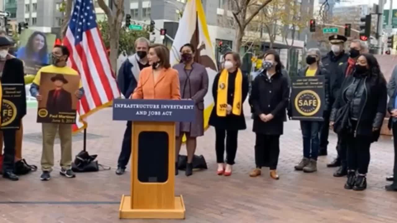 Nancy Pelosi Interrupted By Protestor Yelling "LET'S GO BRANDON!"