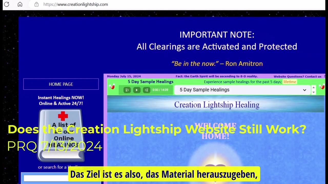 Zeigt die Creation Light Ship Webseite noch Wirkung auf uns?