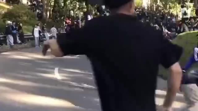 Teenagers skateboarding on the streets