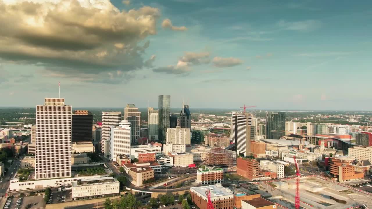 City drone photography