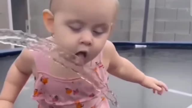 Funny Confusing Baby Water Cute