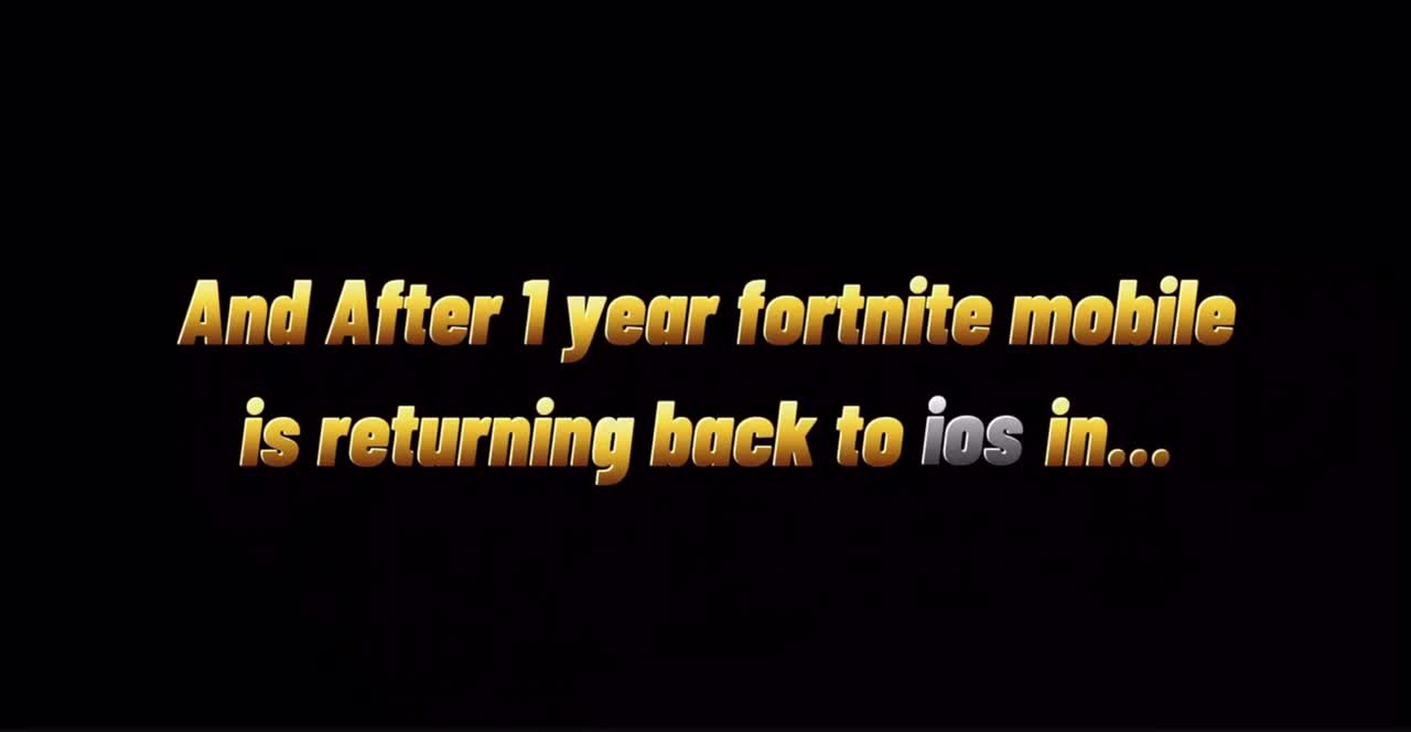 Fortnite mobile is returning back to (ios) !!!