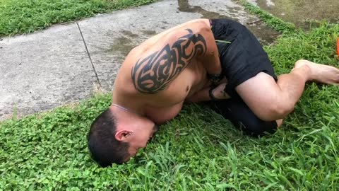 Dad Hurts Himself on Slip and Slide