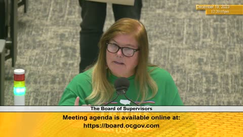 OC BOS Mtg Dec 19, 2023: Eileen @Public Comment