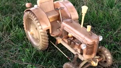 Tractor wood art work