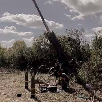 The 155-m howitzer M777 of the Armed Forces of Ukraine