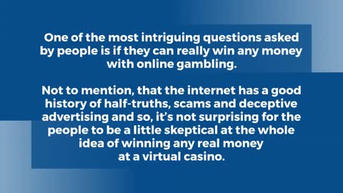 Winning money by online gambling: an honest review