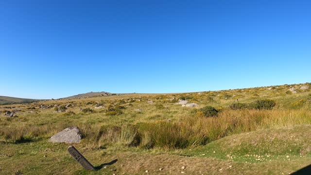 Driving from Cox Tor. GoPro mounted to film outside the passenger window