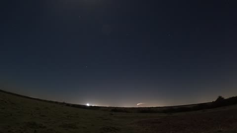 Night lapse of a starry sky if Portsmouth.