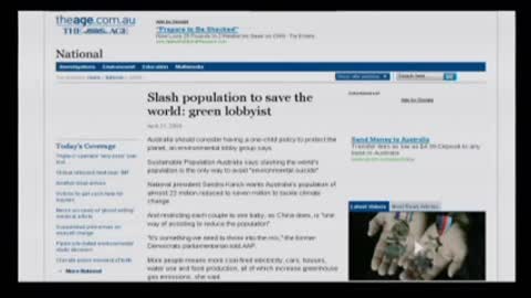 Depopulation Plans Coming , Sustainability Propaganda Alert