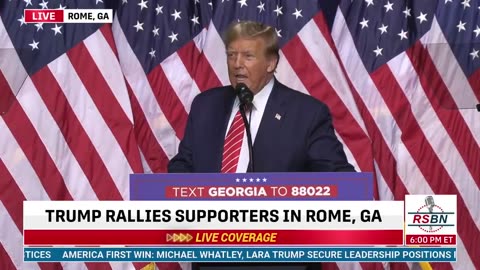 President Trump Invite Democrats To Join The Party In Rome, Georgia