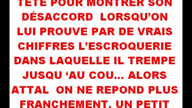 ATTAL, MAL À L'AISE ET AGACÉ LORSQUE RUQUIER DONNE LES CHIFFRES OFFICIELS, NE VEUT PAS ENTENDRE !!!