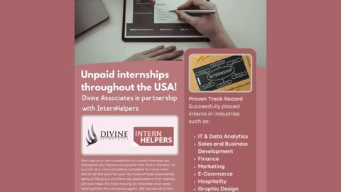 Unlock Your Future with Unpaid USA Internships by Divine Associates Ltd