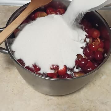 More sugar for cherry plum jam