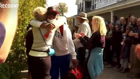 Hugs from Martha's Vineyard residents to the immigrants, unfortunately they cannot help them!