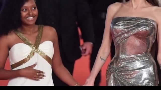 Angelina Jolie Joined by Daughters Zahara and Shiloh at 'Eternals' Rome Premiere.