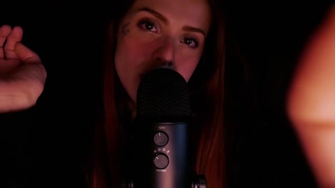 ASMR English Talking - Mouth SOUNDS and Scratching! 😍😍 and Fireplace!