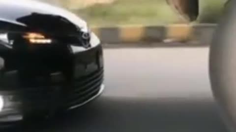 GIRL IMPOSSIBLE CAR STUNT