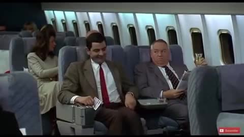 Mr bean fun in plane