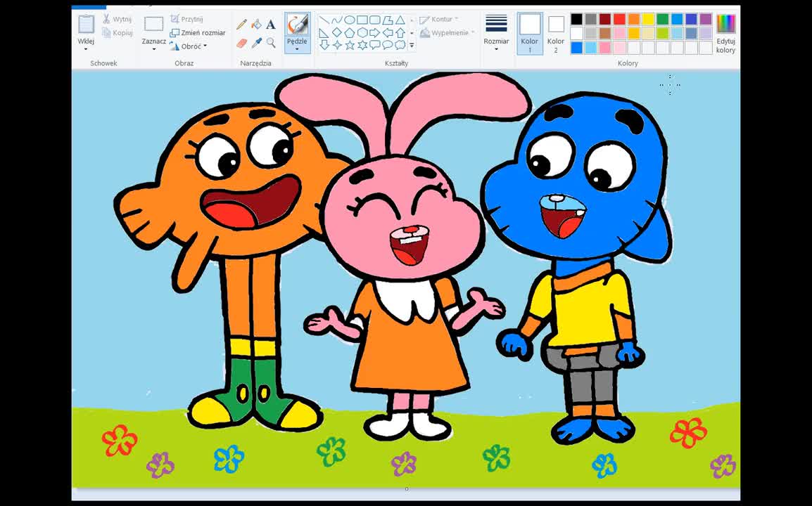 THE AMAZING WORLD OF GUMBALL 🐱🐰🐟 HOW TO DRAW. LEARN COLORS. FOR CHILDRENS 🐾