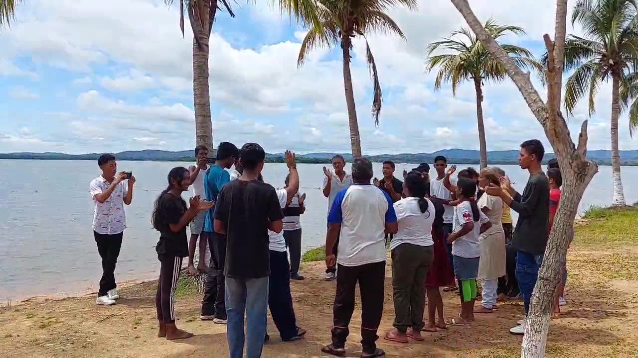 Going into the waters of baptism in Venezuela!!!