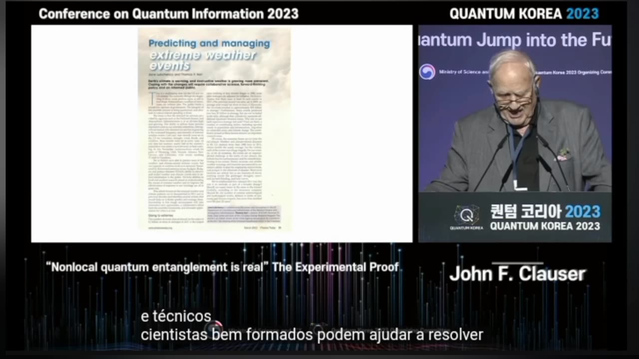 Prêmio Nobel Dr. John Clauser palestra sobre clima e desinformação, Aquecimento climático é uma farsa.