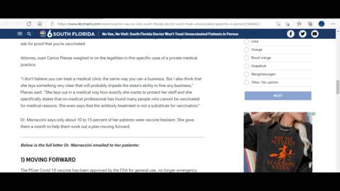 South Miami doctor will not take patients in person if they have not taken the filth in their arms