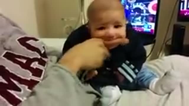 Try not to laugh/baby