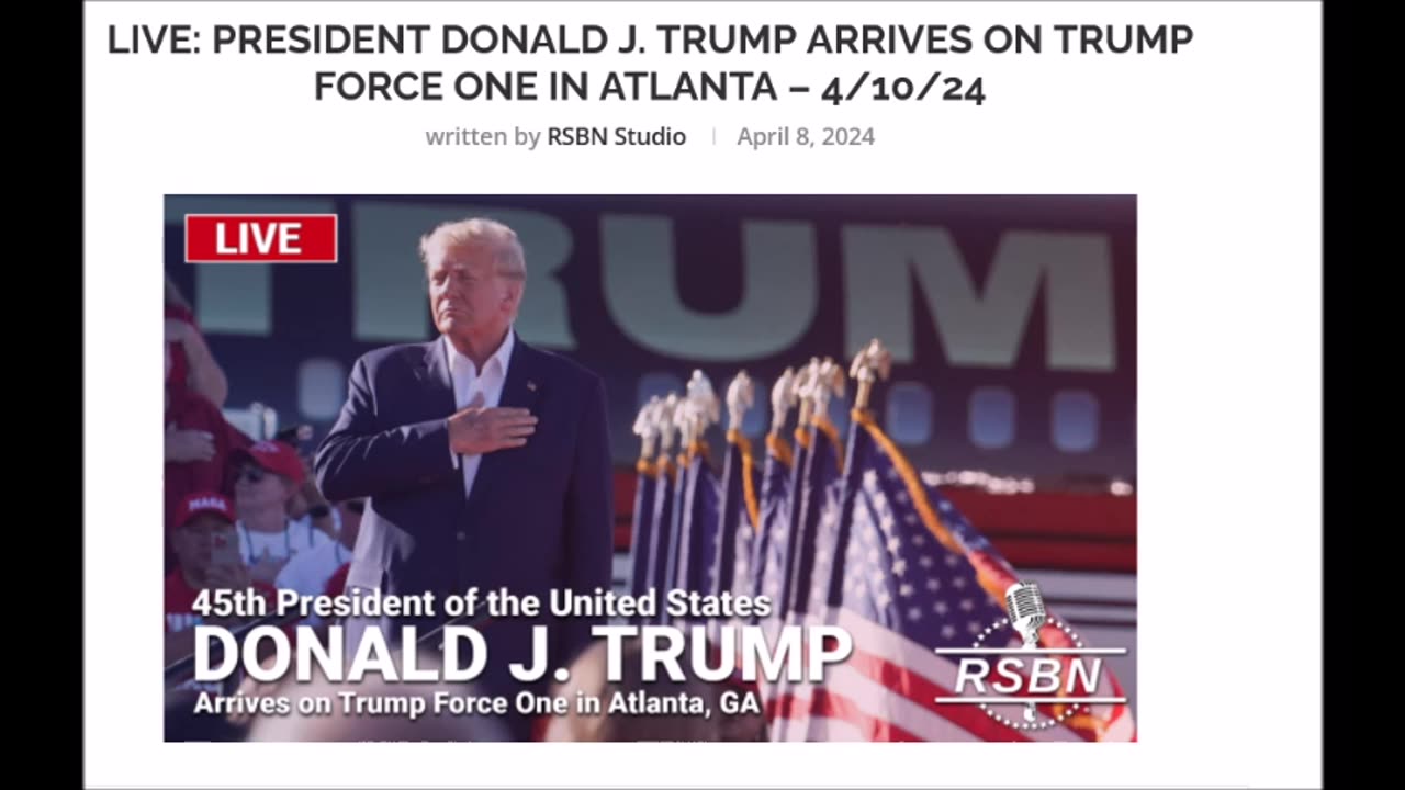 LIVE: President Donald J. Trump Arrives on Trump Force One in Atlanta