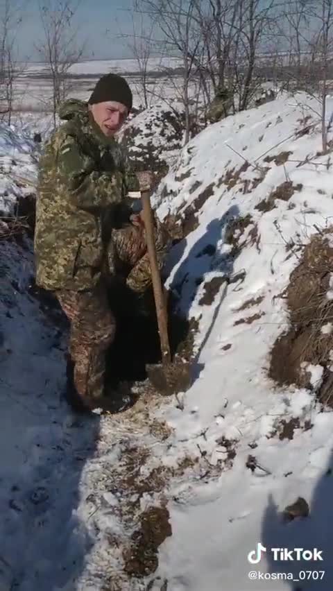Frozen ground in Ukraine, location unkown