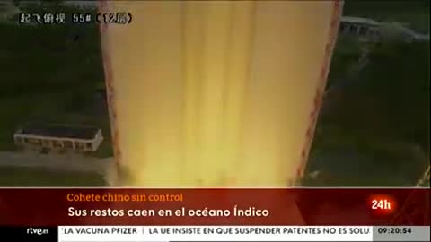 CAE COHETE CHINO EN EL OCEANO INDICO