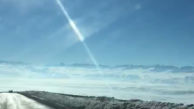 The road to heaven in the clouds. Time-lapse.