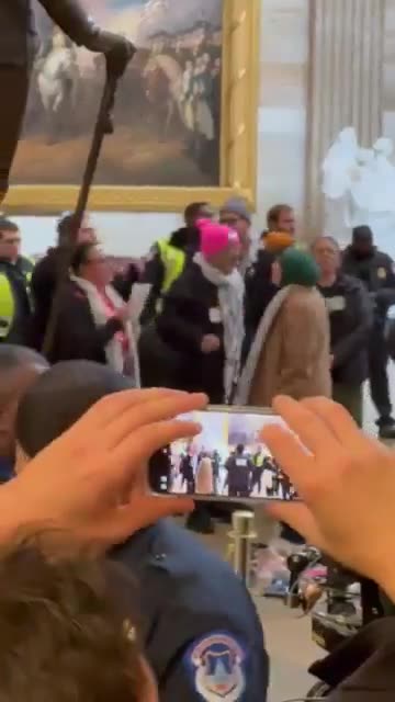 Capitol Police arrested approximately 60 protesters in the U.S. Capitol Rotunda