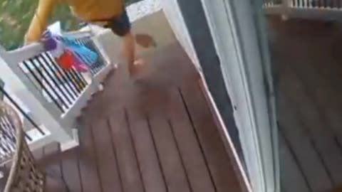 funny moments fall down the stairs