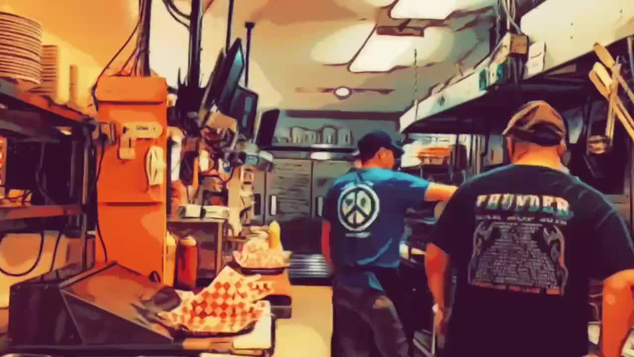 GOTL Line Cooks Hyperlapse Comic Style with Music