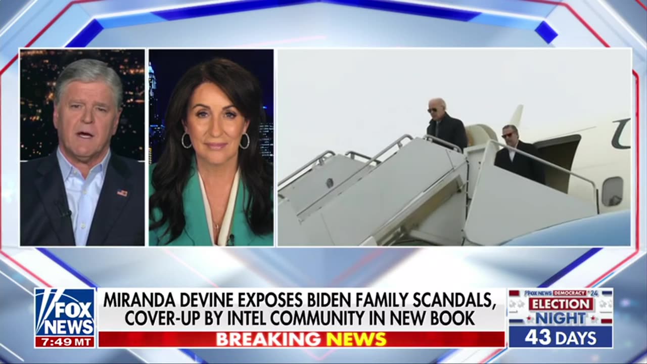 Intel Chiefs Who Lied about Hunter Laptop Now Support Kamala- Miranda Devine w/Hannity 9/23