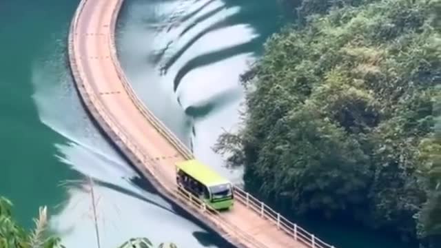 Floating bridge in China