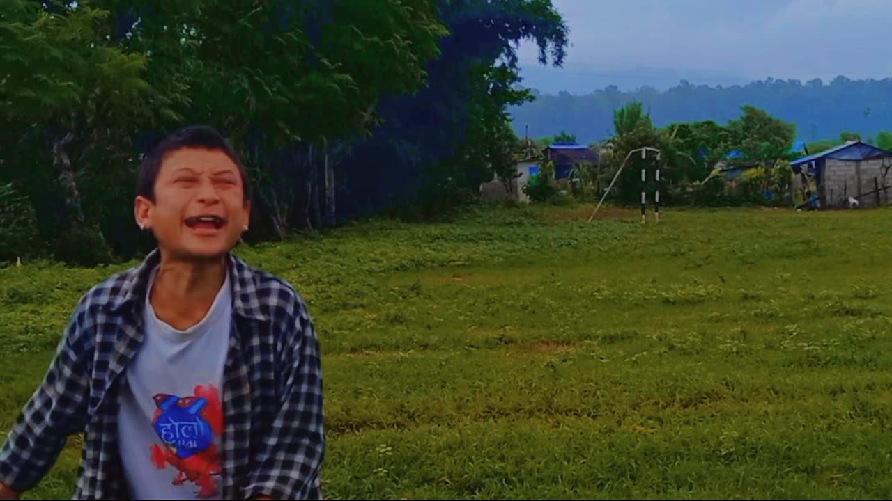 Village boy shouting hard ?🤣funny video