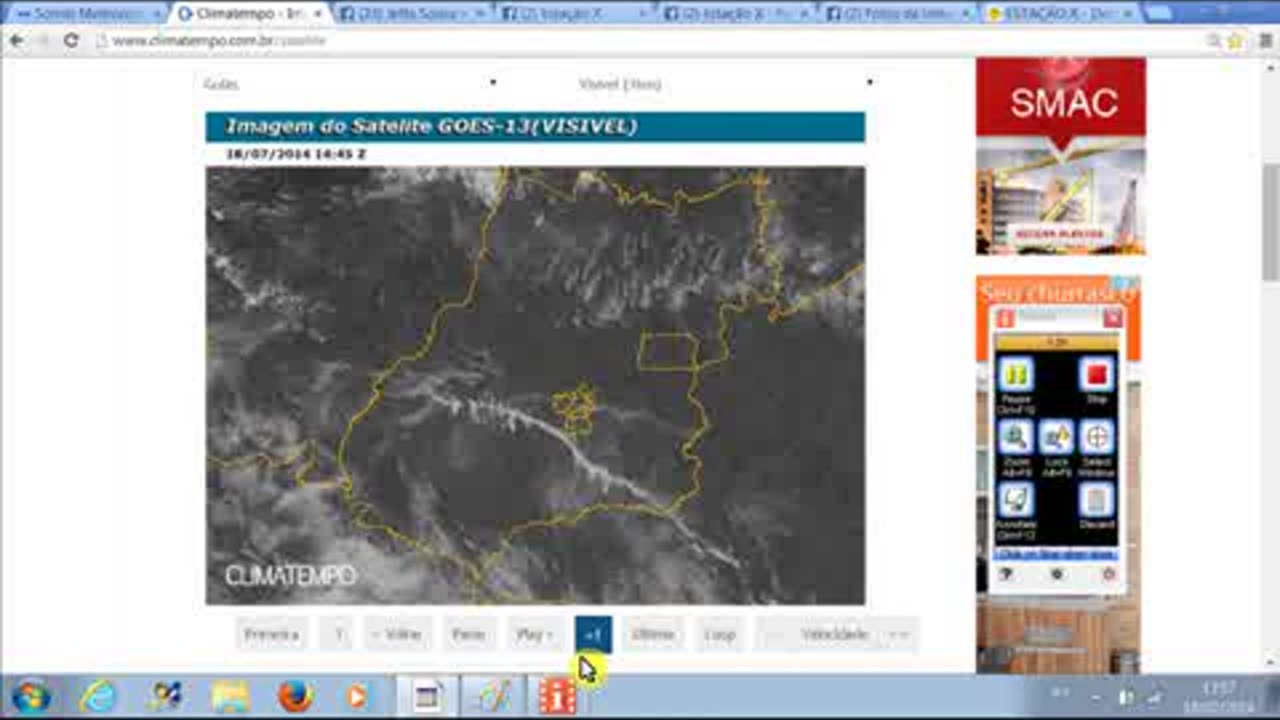 18 07 14 Nuvem Rolo explodindo Imagem Satélite