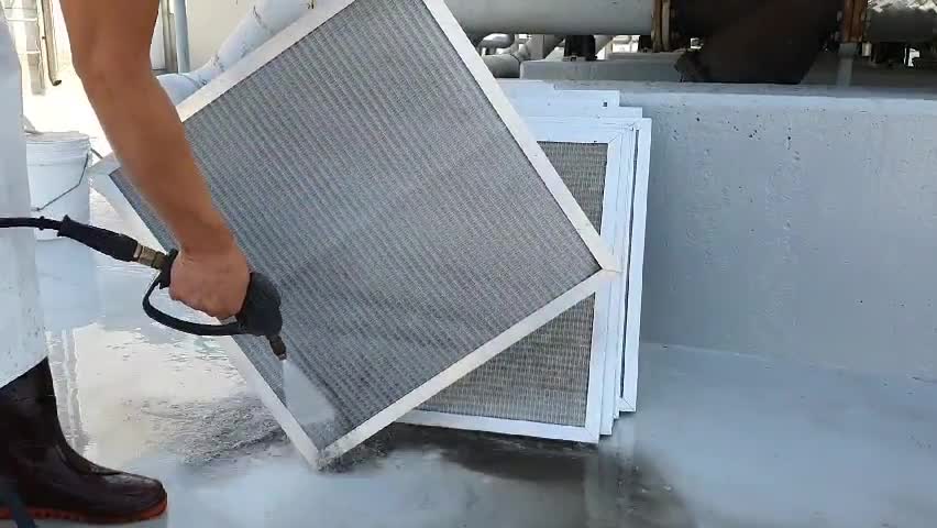 Air conditioning air conditioner filter cleaning