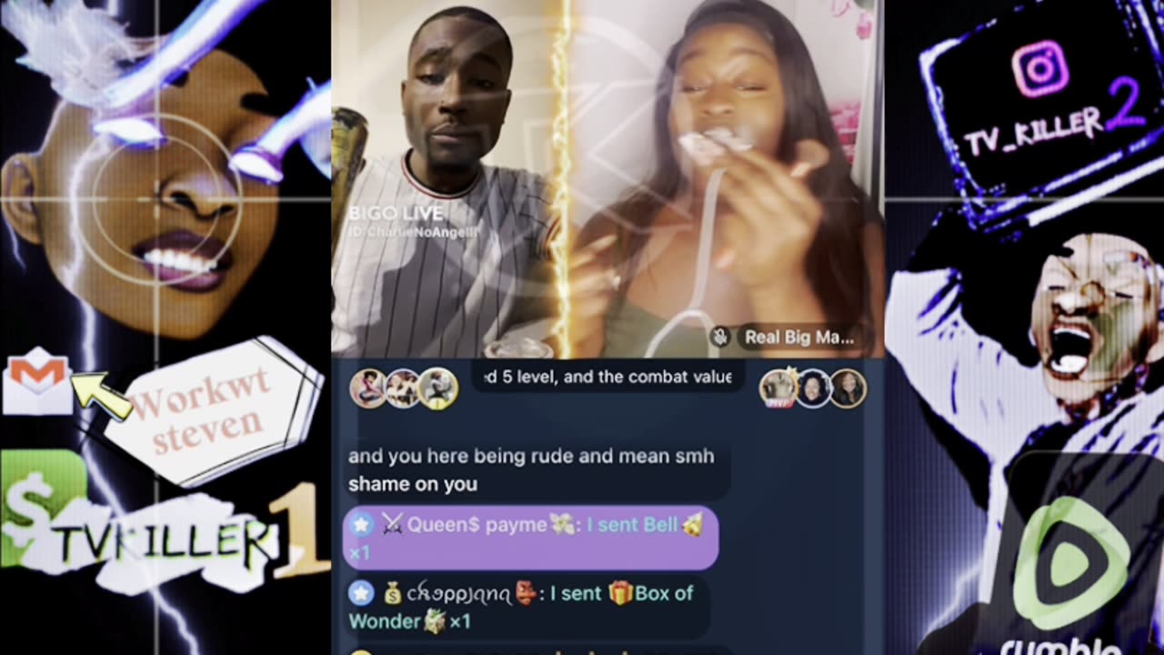 CHARLI SHOWS A PIC OF THE NIGGA BLU CHEF TY WAS CHEATING ON HIM WITH THEN PK MADAM LO