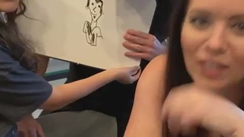 Girls Playing Game By Drawing Manually